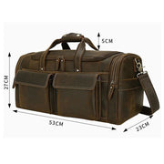Mens Crazy Horse Leather Travel Bag Cow Leather - Men_Briefcase
