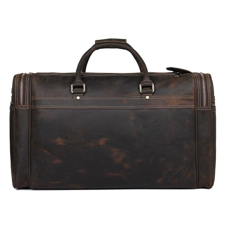 Mens Crazy Horse Leather Travel Bag Cow Leather - Men_Briefcase