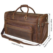 Mens Crazy Horse Leather Travel Bag Cow Leather - Men_Briefcase