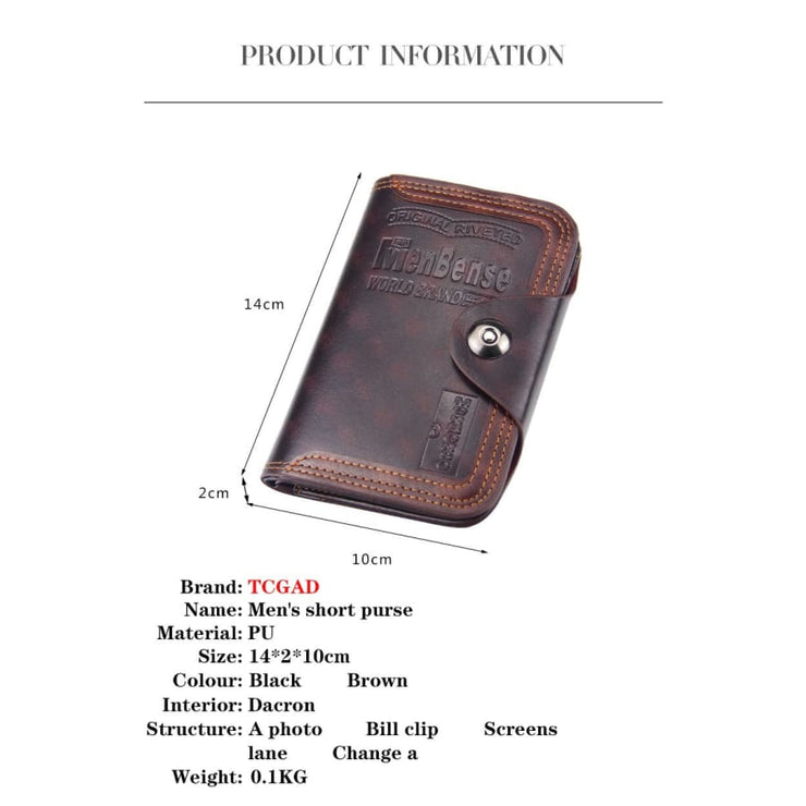 Mens wallet magnetic snap - wallet