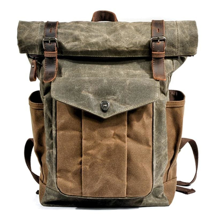 Oil wax canvas leather backpack - Backpacp_Oct