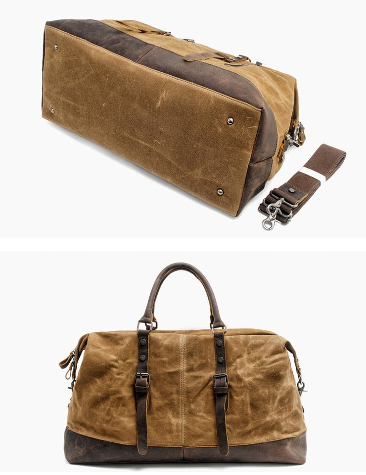 Canvas Leather Travel Duffel Bags