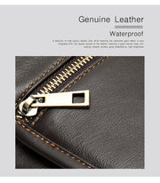 Briefcase messenger bag men's genuine leather 14''