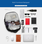 Backpack USB Charging School Bag Men 15.6 Waterproof Backpacks