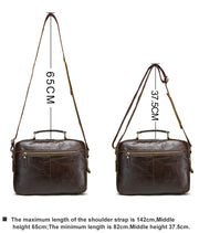 Oil cow leather men's messenger bag satchel