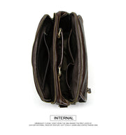 Oil cow leather men's messenger bag satchel