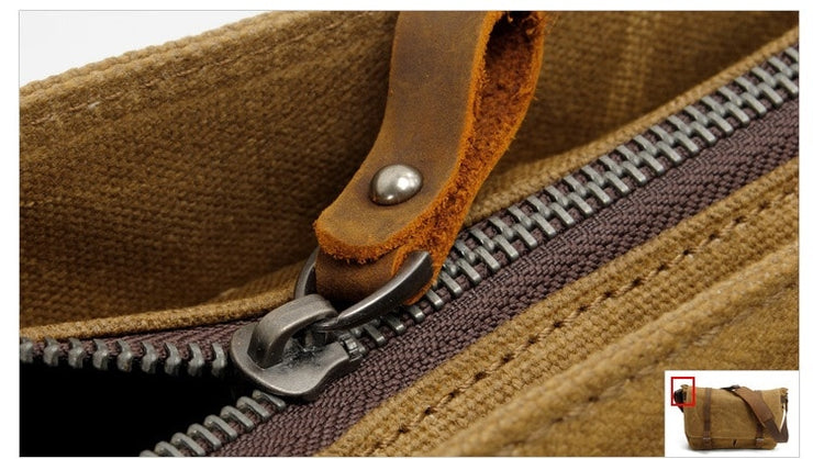 Men's Messenger Bags 14 inch Laptop Briefcase Bag Vintage Waterproof