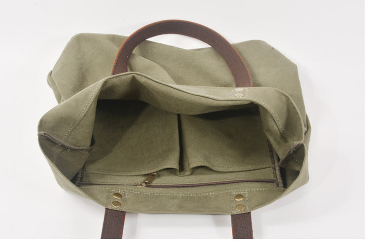 Canvas shoulder bag green