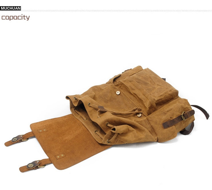 Canvas bag with leather