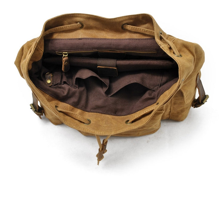 Canvas bag with leather
