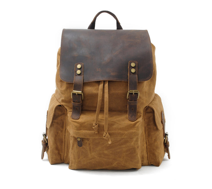 Canvas bag with leather