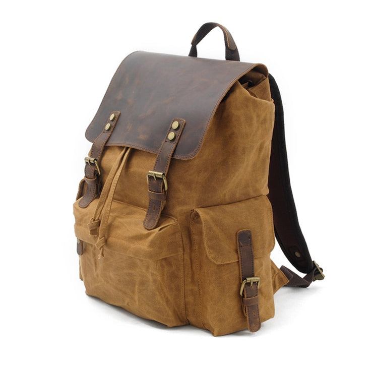 Canvas bag with leather