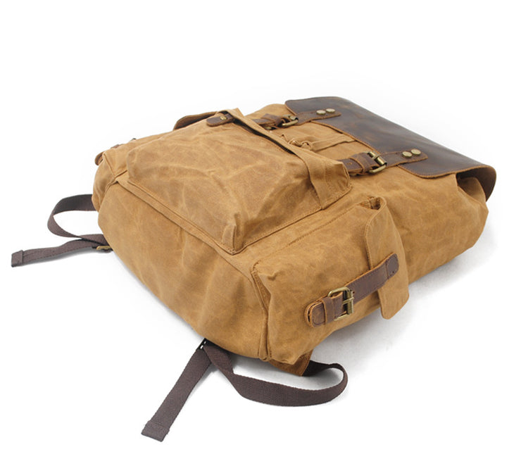 Canvas bag with leather