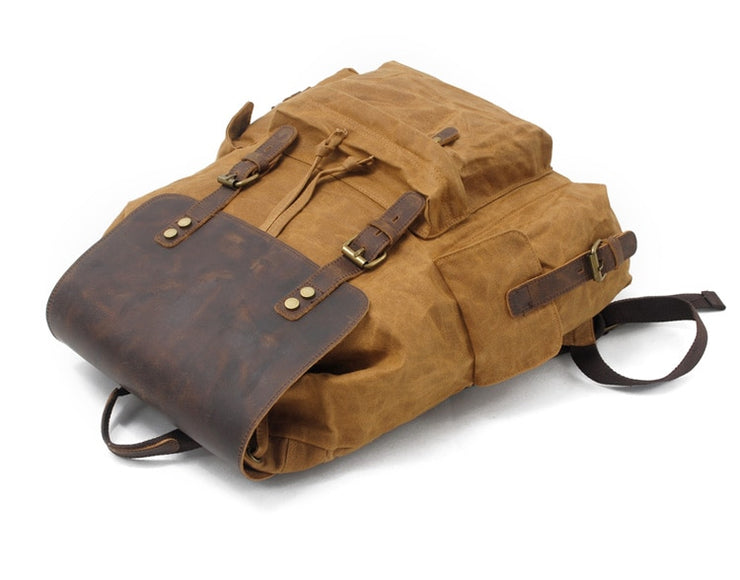 Canvas bag with leather