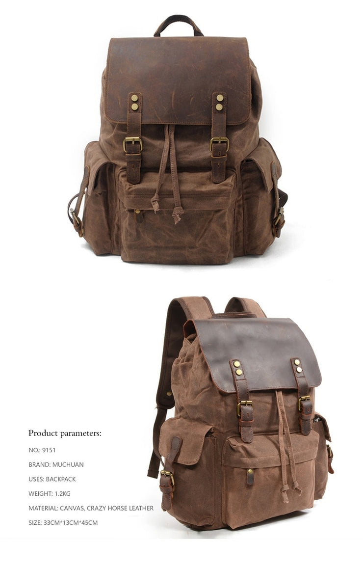 Backpacks Large Capacity Waterproof Vintage Daypacks