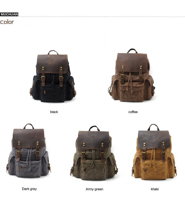 Backpacks Large Capacity Waterproof Vintage Daypacks