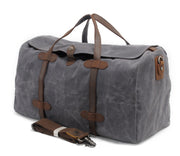 Vintage Pure Cotton Canvas Leather Travel Duffle Bags