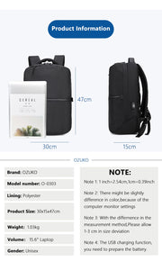 Backpack Waterproof Oxford Men Backpacks USB