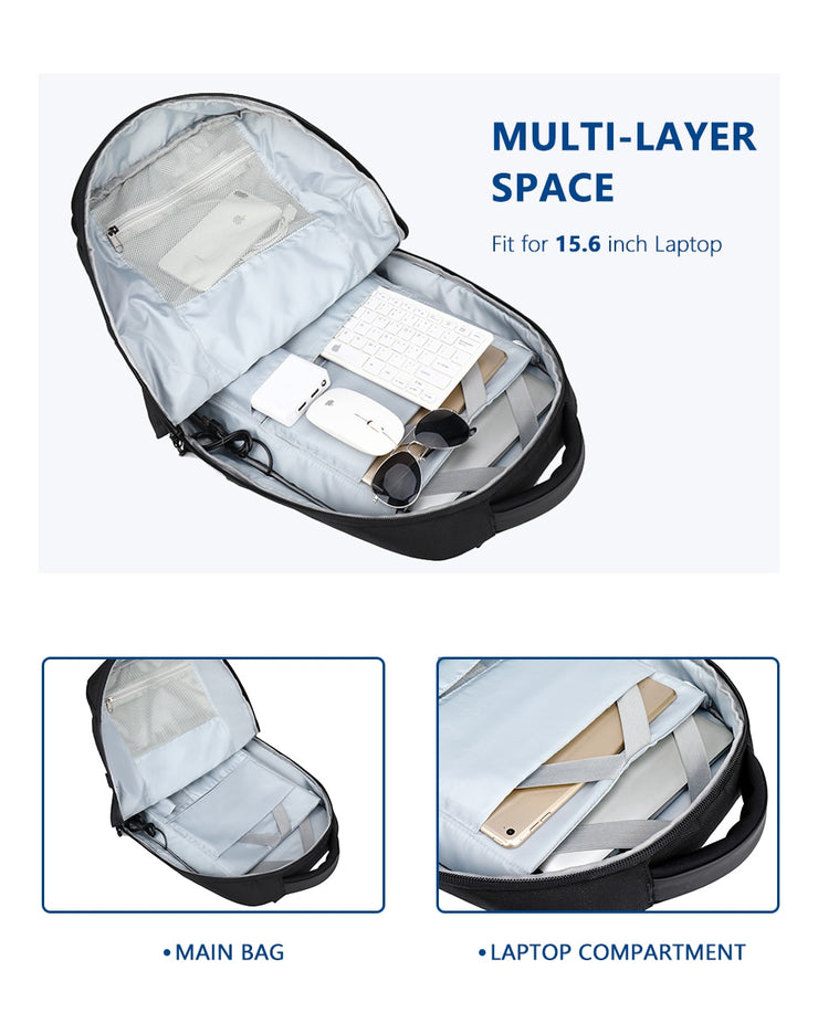Backpack Waterproof Oxford Men Backpacks USB