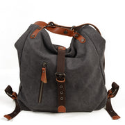 Canvas women's bag casual bucket shoulder bag
