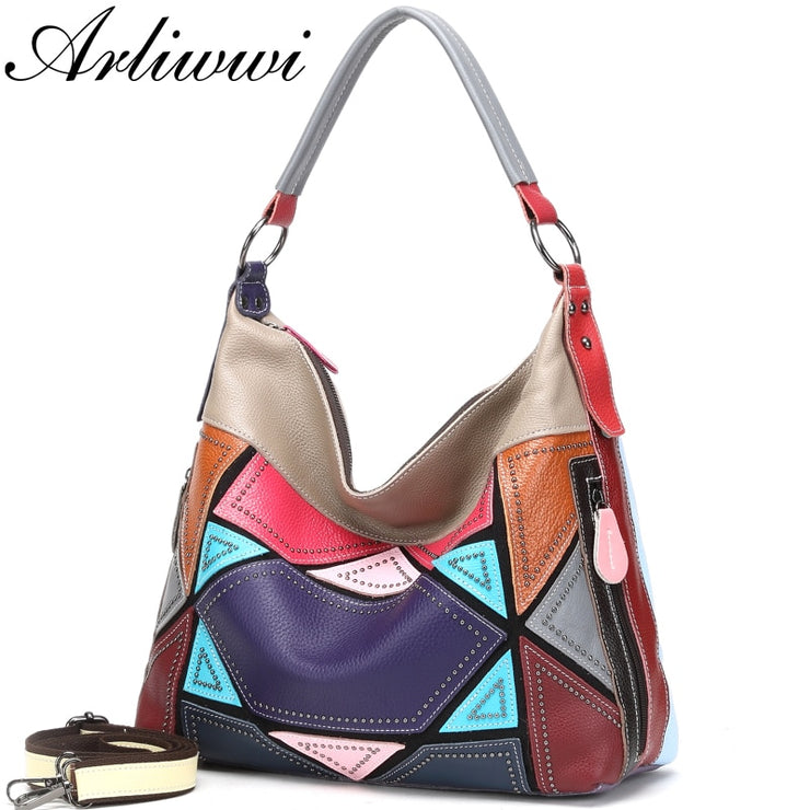 Genuine First Layer of Cow Leather Shoulder Bags