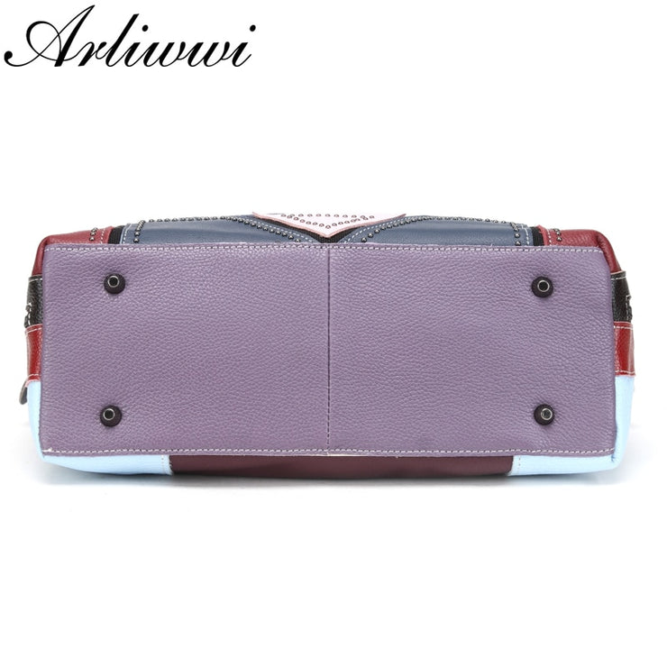 Genuine First Layer of Cow Leather Shoulder Bags