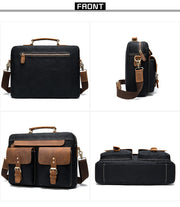 Men Briefcases Bag Genuine Leather