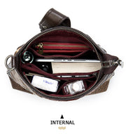 Women's genuine leather handbag patchwork shoulder bag