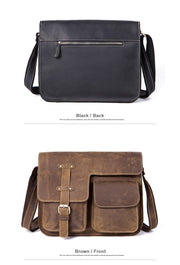 Travel Shoulder Business Messenger Bag Genuine Leather