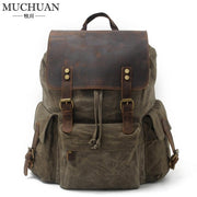 Canvas bag with leather