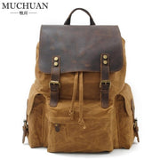 Canvas bag with leather
