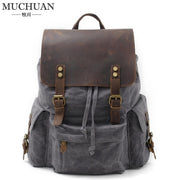 Canvas bag with leather
