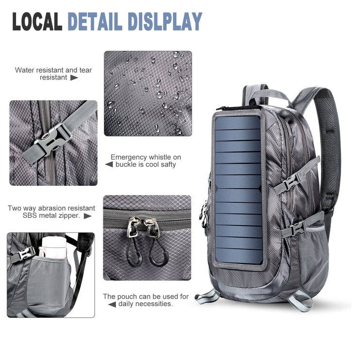 6v 6.5-watt Foldable Solar Backpack