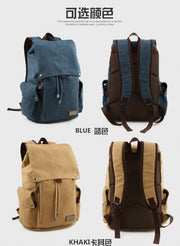 Backpack leisure shoulder travel Retro canvas backpacks