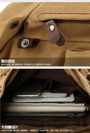 Backpack leisure shoulder travel Retro canvas backpacks