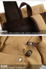Backpack leisure shoulder travel Retro canvas backpacks