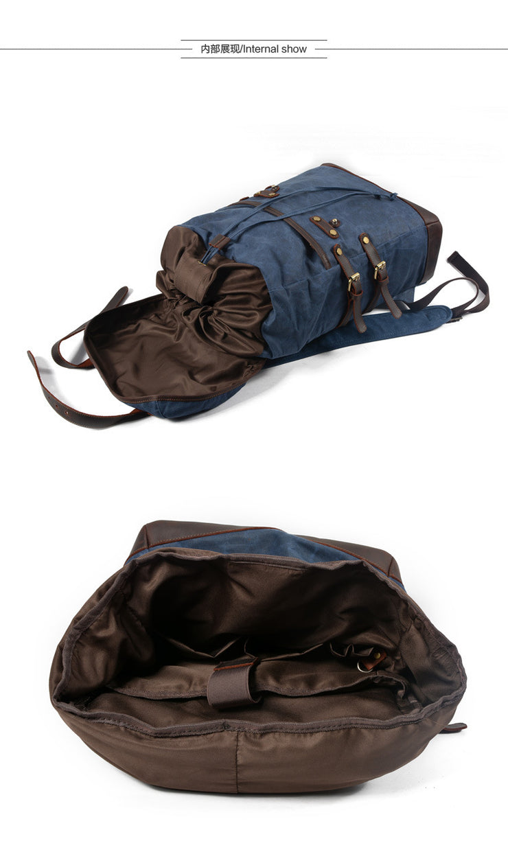 Canvas bag leisure backpack