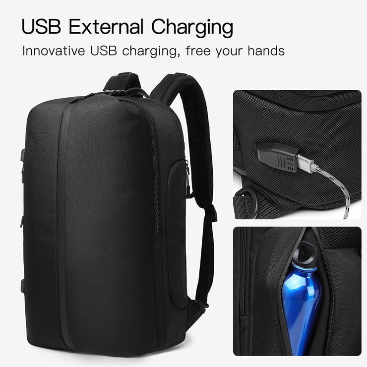 Multi-function USB Charging Backpack Large Capacity Waterproof Travel Bag
