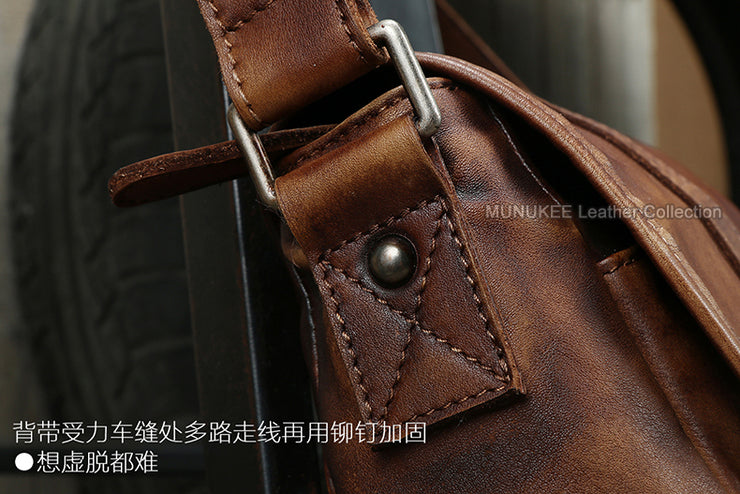 Genuine Leather Shoulder Bag men Leather Messenger Bag