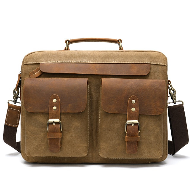 Men Briefcases Bag Genuine Leather