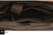 Vintage Men's Cow Genuine Leather Briefcase Crazy Horse Leather