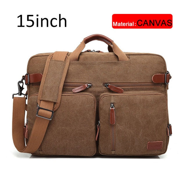 17 Inch Convertible Briefcase Men Business Handbag