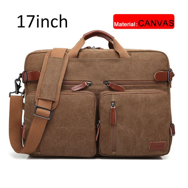 17 Inch Convertible Briefcase Men Business Handbag