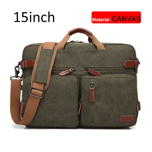 17 Inch Convertible Briefcase Men Business Handbag