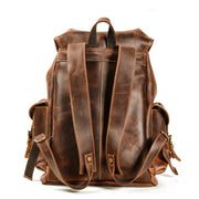 Genuine Leather Men Backpack  Outdoor