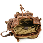 Genuine Leather Men Backpack  Outdoor