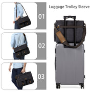 Messenger Bag for Men Vintage Water Resistant Waxed Canvas 15.6 inch Laptop