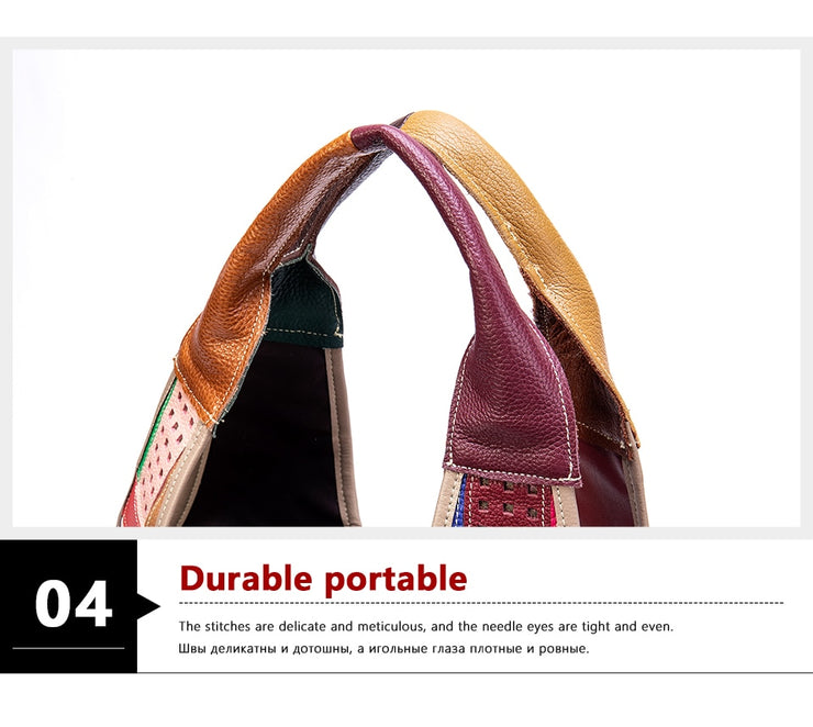 Womens Handbags Genuine Leather Totes Patchwork Designer Bags