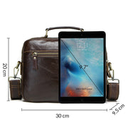 Oil cow leather men's messenger bag satchel