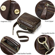 Oil cow leather men's messenger bag satchel